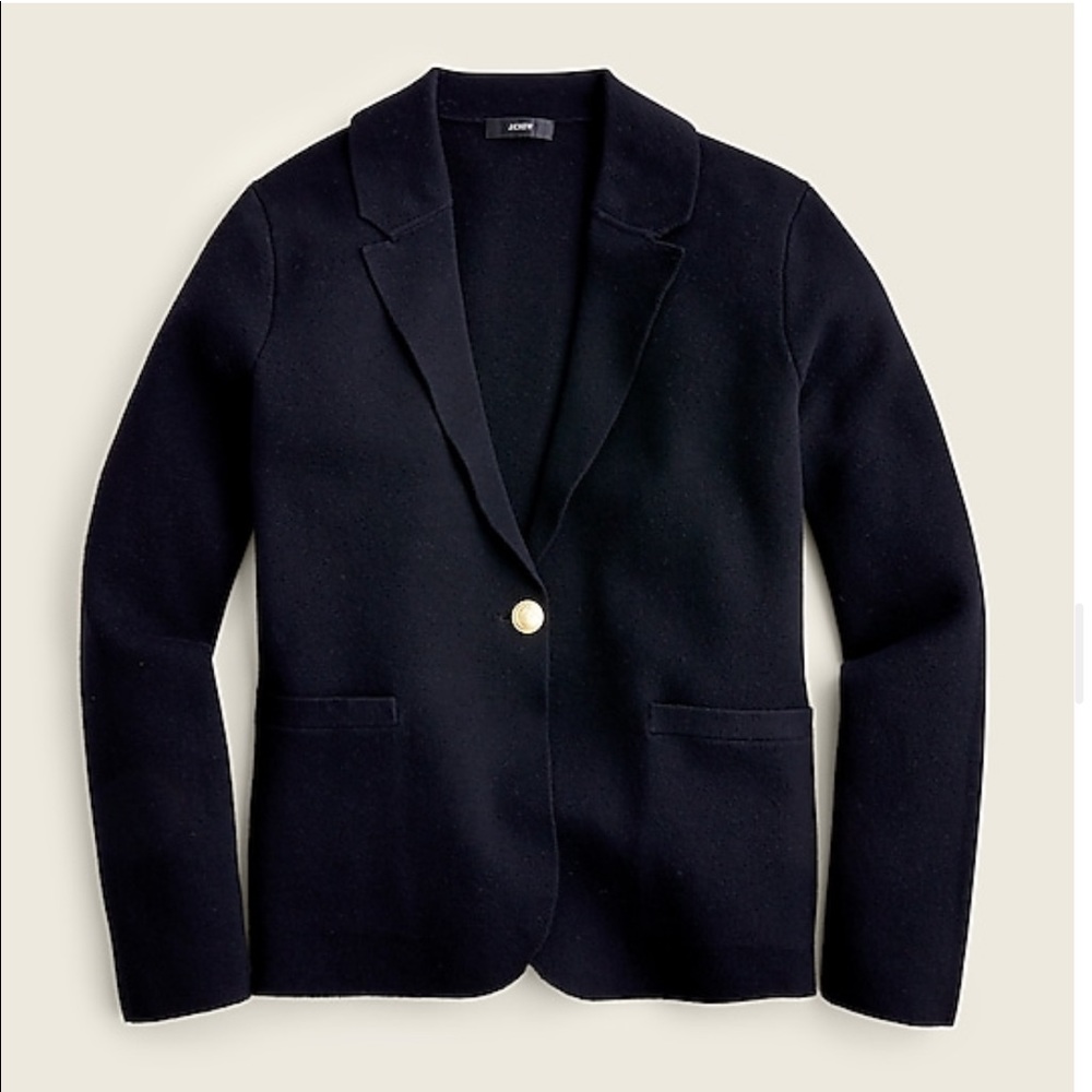 NWT J. Crew Camille Shrunken Sweater Blazer Black